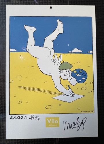 Moebius plaque emaillee cej - moebius,