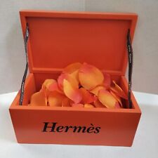 Coffret bois orange Hermès vintage occasion 
