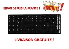 Stickers Autocollant Azerty Clavier Français Touche Noir Ordinateur portable 