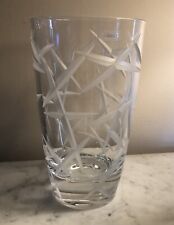 Magnifique GRAND Vase en Cristal Taillé Signé Christofle Modèle ÉTOILE . TBE