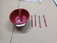 TUPPERWARE Allegra 1 L blanc rouge fondue au chocolat micro-onde