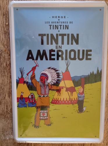 Plaque émaillée tintin neuve - Émaillée,