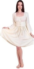 Robe corset col carré paysan