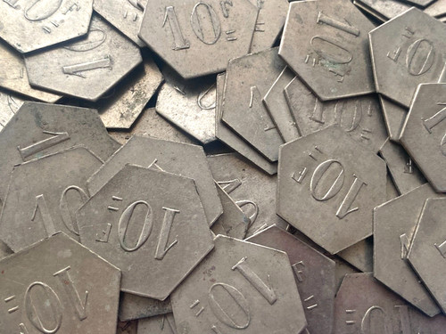 Lot anciens jetons - 10,