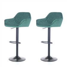 2 X Velours Vert Barre