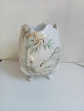 vase oeuf en porcelaine de limoge hauteur 15 cm diamètre 10 cm 400gr