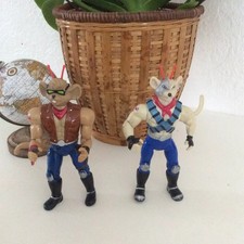 5 ⚜Deux Figurines Biker Mouse Les Souris Motards De L'espace Vintage Année  1993