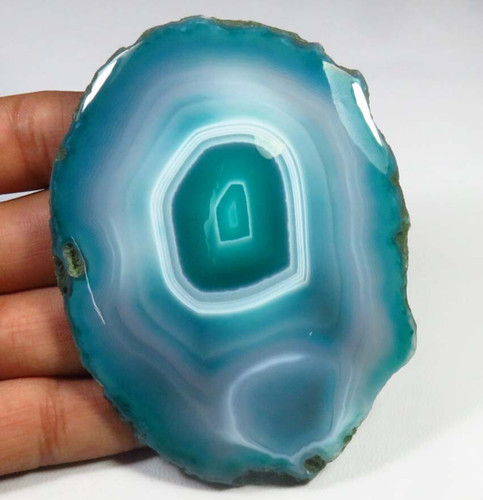 Tranche agate géode - tranche, verte