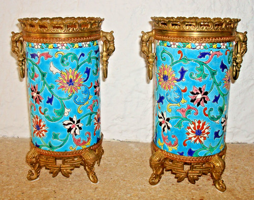 Emaux longwy vase - longwy., rouleau