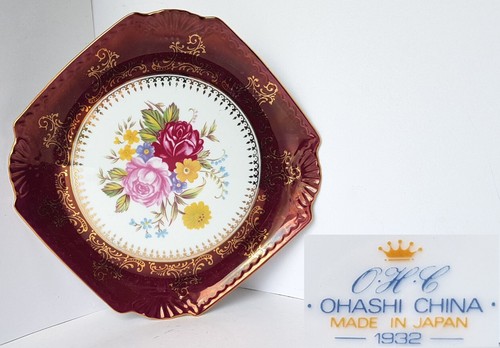 Assiette fleurs japon - or,,