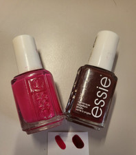 ESSIE Lot de 2 vernis à ongles lacquer rose n° 563 et bordeaux 2 x 13.5 ml