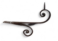 Ancienne Porte Lanterne Candélabre En Fer Forgé