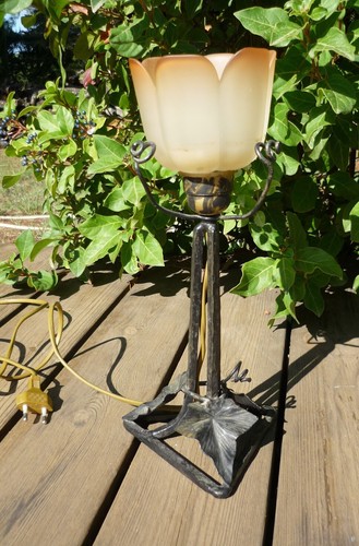Lampe ancienne fer forgé - lampe,
