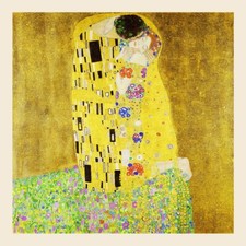 KLIMT Le BAISER - POSTER LITHOGRAPHIQUE 50x50cm d'un TABLEAU