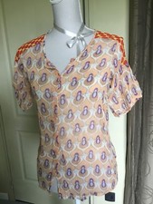 MAGNIFIQUE TUNIQUE HAUT ANTIK BATIK T S IMPRIMÉ PATCHWORK SOIE