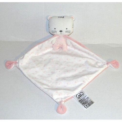 Doudou cape tigre blanc rose - blanc,