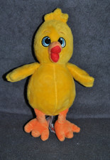 ?Doudou Poussin Canard KINDER Jaune Orange Rouge Peluche 25 Cm TTBE