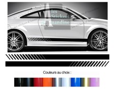 2 X BANDES BAS DE CAISSE POUR AUDI TT SPORT AUTOCOLLANT STICKER BD500N-83
