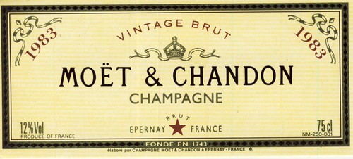 Etiquette champagne moet et - etiquette,