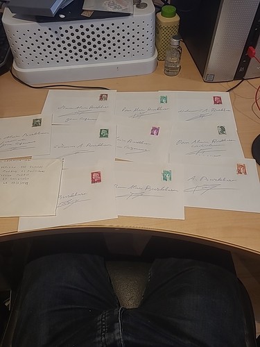Enveloppe timbre avec - 10,