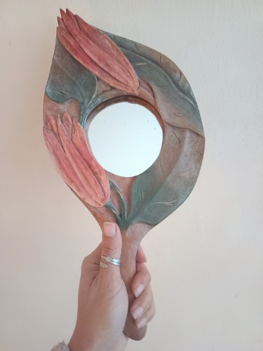 Miroir main décoratif en - à,
