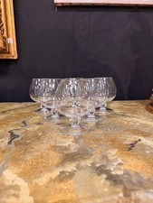 Daum - 6 verres a cognac - cristal - Modèle boléro
