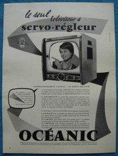 Publicité Papier - Poste télévision OCEANIC de 1958