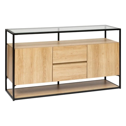 Buffet portes 2 tiroirs - 2, &