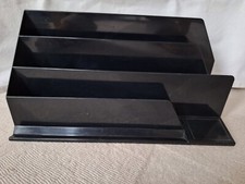 ANCIEN ORGANISEUR TRIEUR DE BUREAU LYNX, LETTRES DOCUMENTS, VINTAGE 70, NOIR 