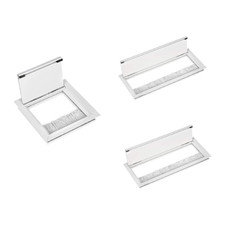 Gedotec Passe cable Aluminium Kabeldurchlass Blanc Carré Avec Joint porte Exit