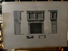 Style Henri II - Cheminée au Musée de Bar-le-Duc - Gravure de César Daly