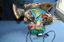 Lampe poisson en faïence de