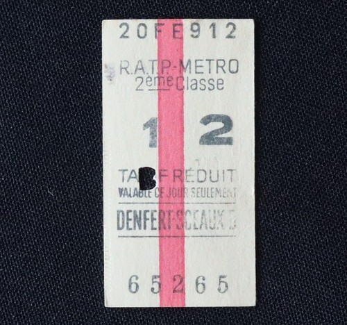 Ancien ticket paris - ancien, métro