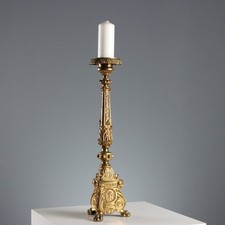 Bougeoir Ancien Bronze Doré