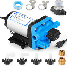Self Priming Water Pump 110V 5.0GPM 55PSI, Industrial Water Pressure Diaphragm P