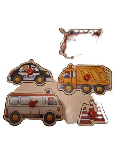 Puzzle bois véhicules - puzzle,