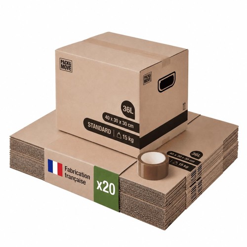 Lot cartons déménagement - 20,