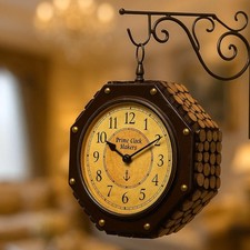 Horloge murale double face