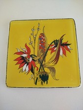 ancien dessous de plat en Longwy décor balade