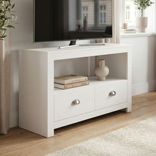 Meuble TV bas blanc 85cm