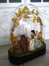 jouet ancien automate LA PIANISTE sous globe de verre esprit THEROUDE 1860 1870
