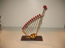 serviteur à cocktail ou à fruits à alcool bakélite ébène de macassar art déco