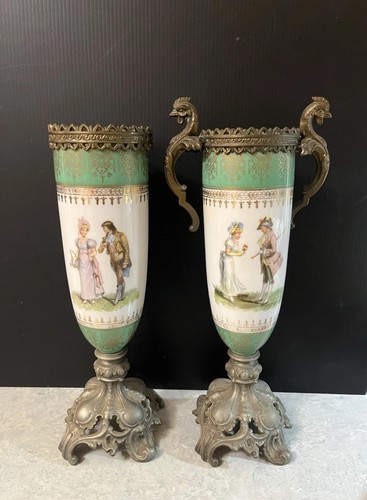 Pair antique sevres style - antique,