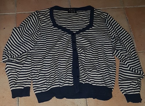 Gilet rayé marine blanc - rayé,