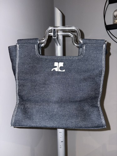 Sac courrèges denim - sac, bleu