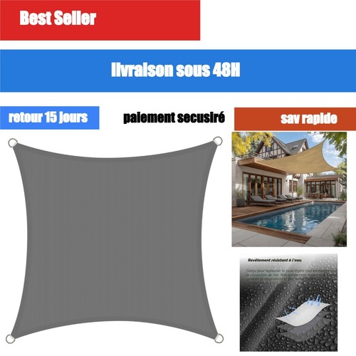 Voile ombrage carrée 4x4 - d’ombrage,
