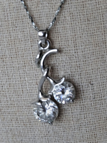 Collier chaîne argenté avec - chaîne,
