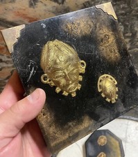 Masque Africain Bronze Doré