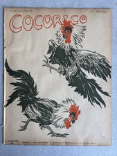 Cossard lithographie Revue cocorico 1900 Mucha Wely Willette Henri Riviere