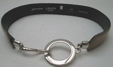 - AUTHENTIQUE  ceinture ABACO cuir  TBEG  vintage  taille unique (78 cm)